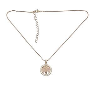Necklace Rose Gold Rhinestone Tree of Life Necklace 18"